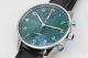 RWF Copy IWC Schaffhausen Portuguese Cal 69355 Green Dial Black Leather Watch  (4)_th.jpg